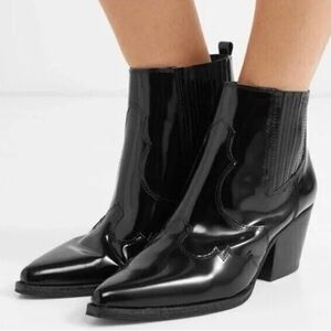 Sam Edelman Winona Patent Leather Western Ankle Boots